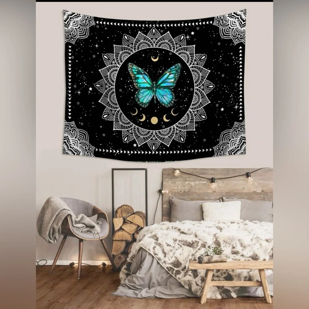 Tapestry butterfly new large 4 by 5 feet moon tapestries sky New